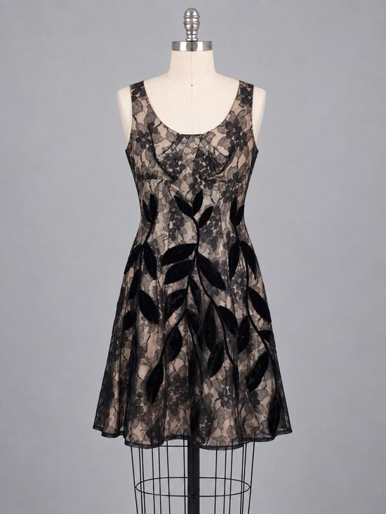 Vintage Dresses & Skirts - Vintage 1950s Ruthe of Boston Black Lace Cocktail Dress XXS